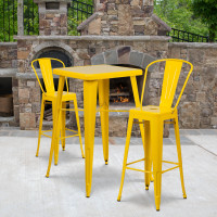 Flash Furniture CH-31320-30GB-YL-GG Metal Bar Stool in Yellow